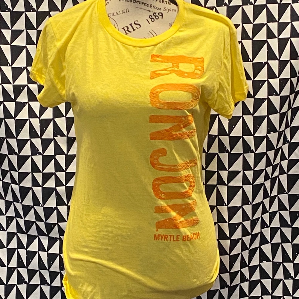Yellow with orange print Ron Jon